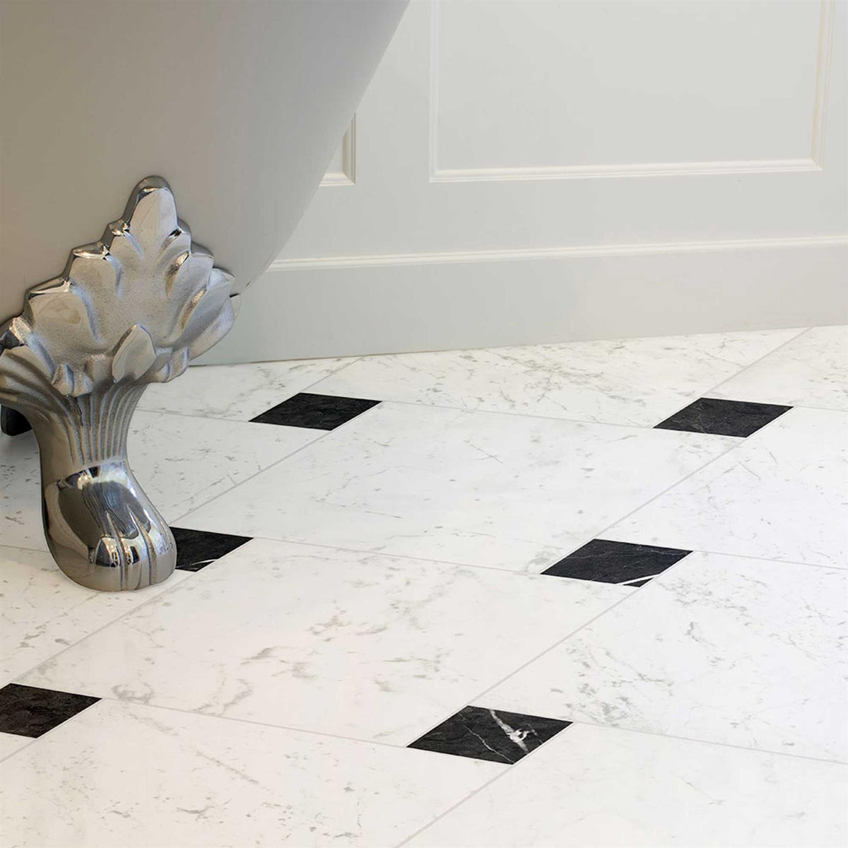 Arco White Porcelain Wall Floor Tiles 300x300mm (1003)