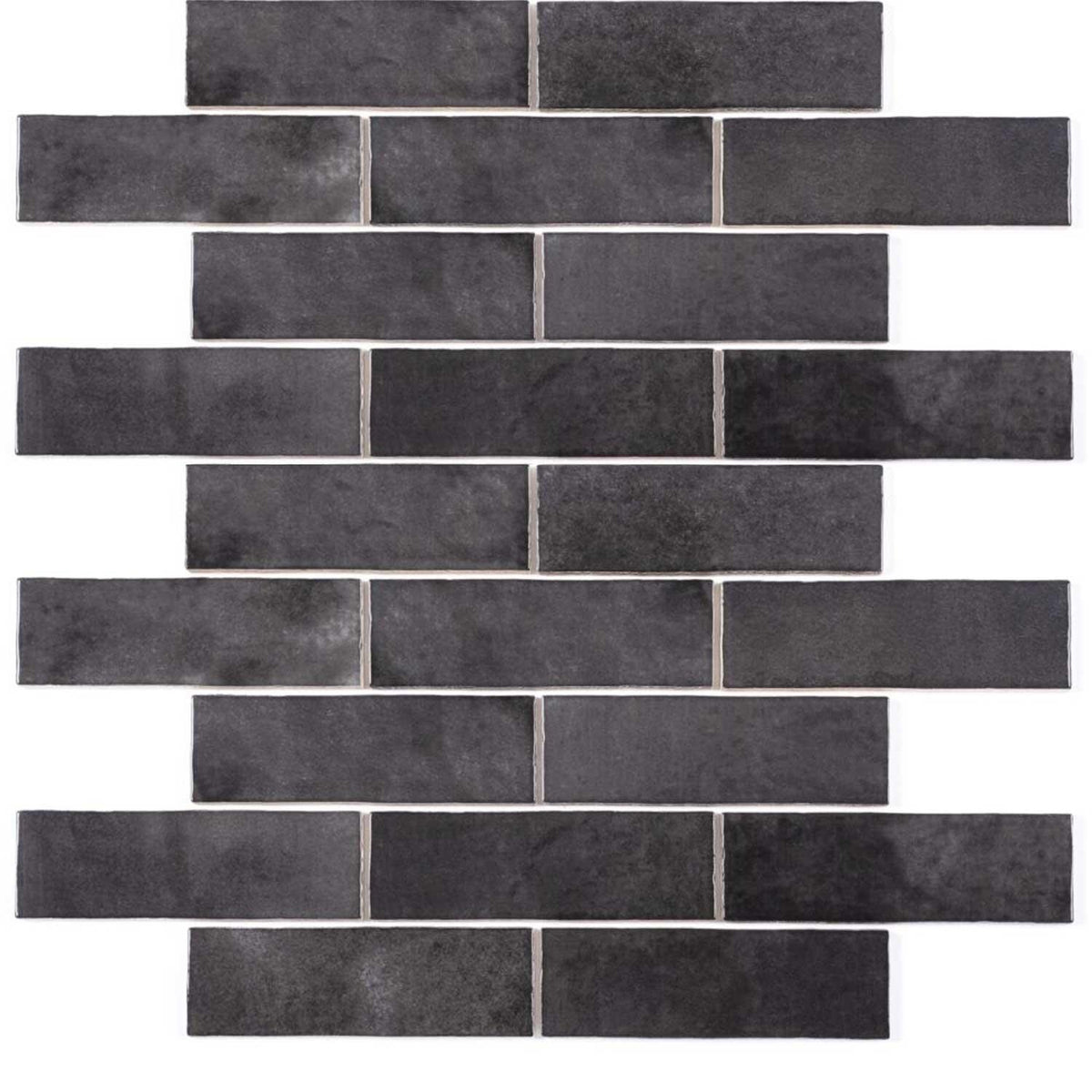Black Ceramic Wall Tile Gloss Subway Tiles 65x200mm (1008)