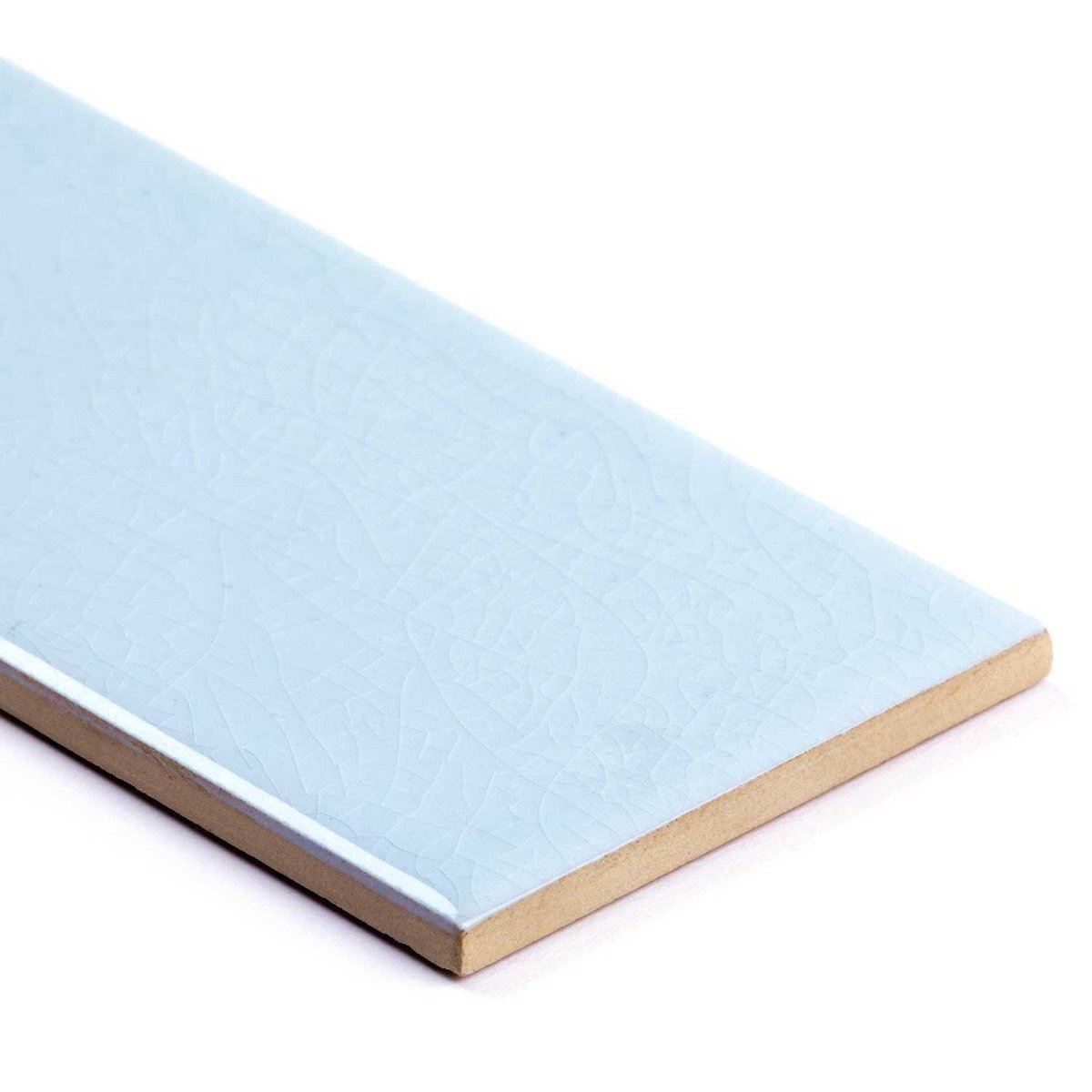 Light Blue Subway Tile Crackle Effect Wall Ceramic Tile 75 x 150mm (1013)