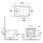 RAK Series 600 Rimless Wall-Hung Toilet 52cm Alpine White
