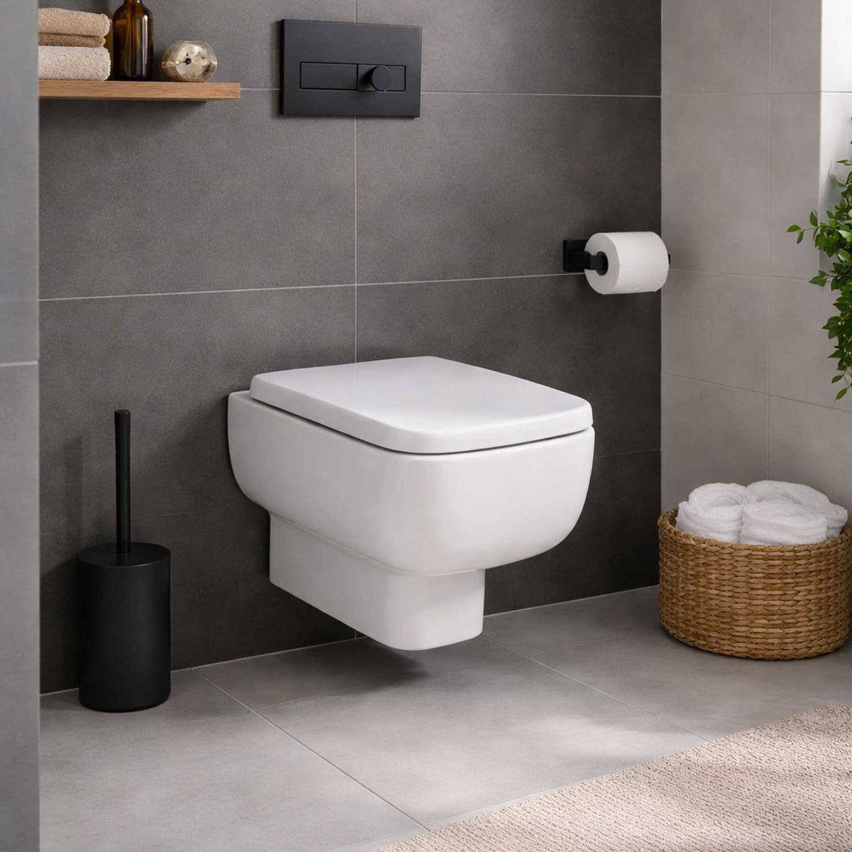 RAK Series 600 Rimless Wall-Hung Toilet 52cm Alpine White